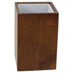 Gedy PA98-31 Brown and Square Bathroom Tumbler in Wood